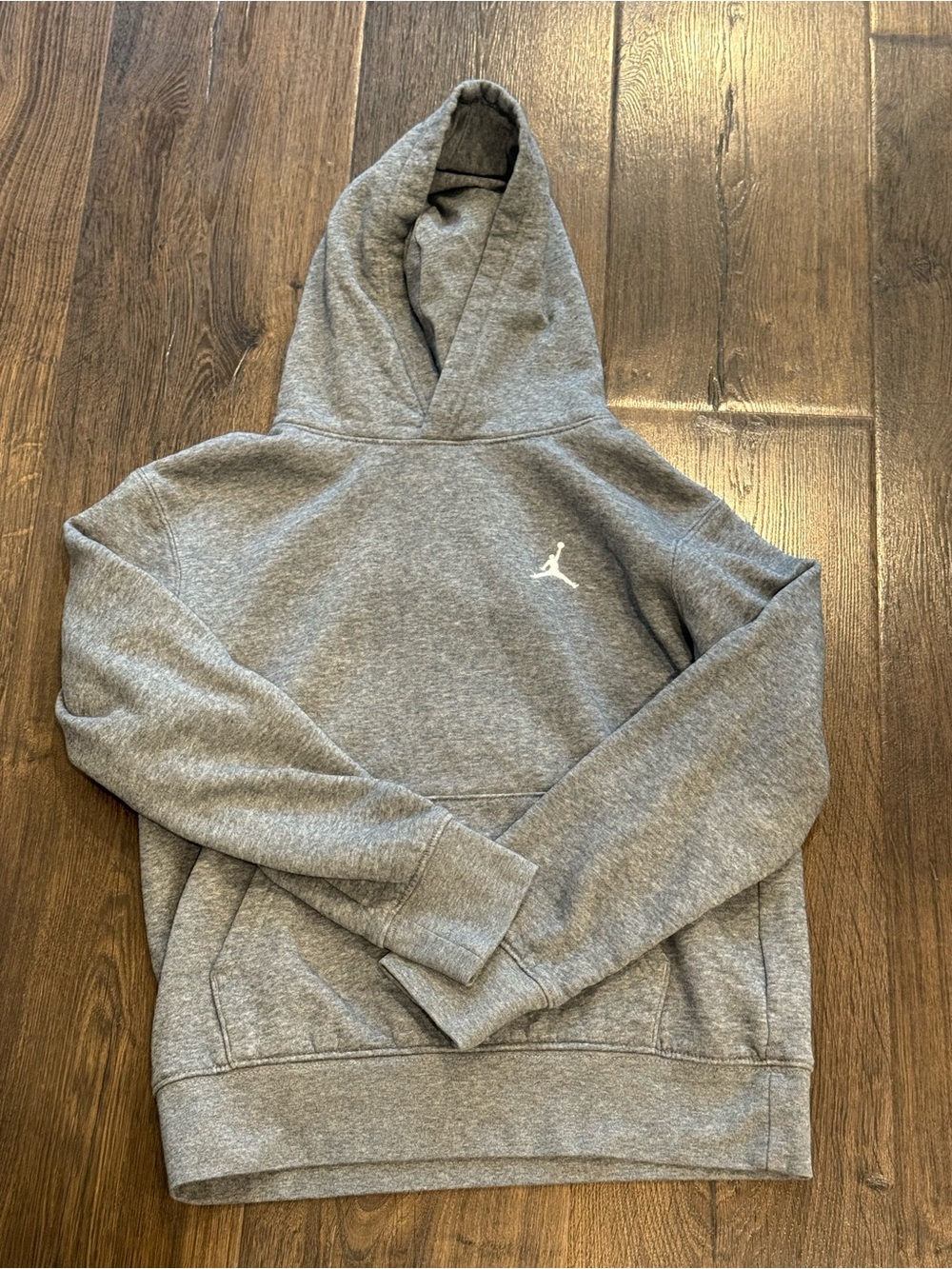 Jordan Boys Gray Jumpman Pullover Hoodie Size M 10-12